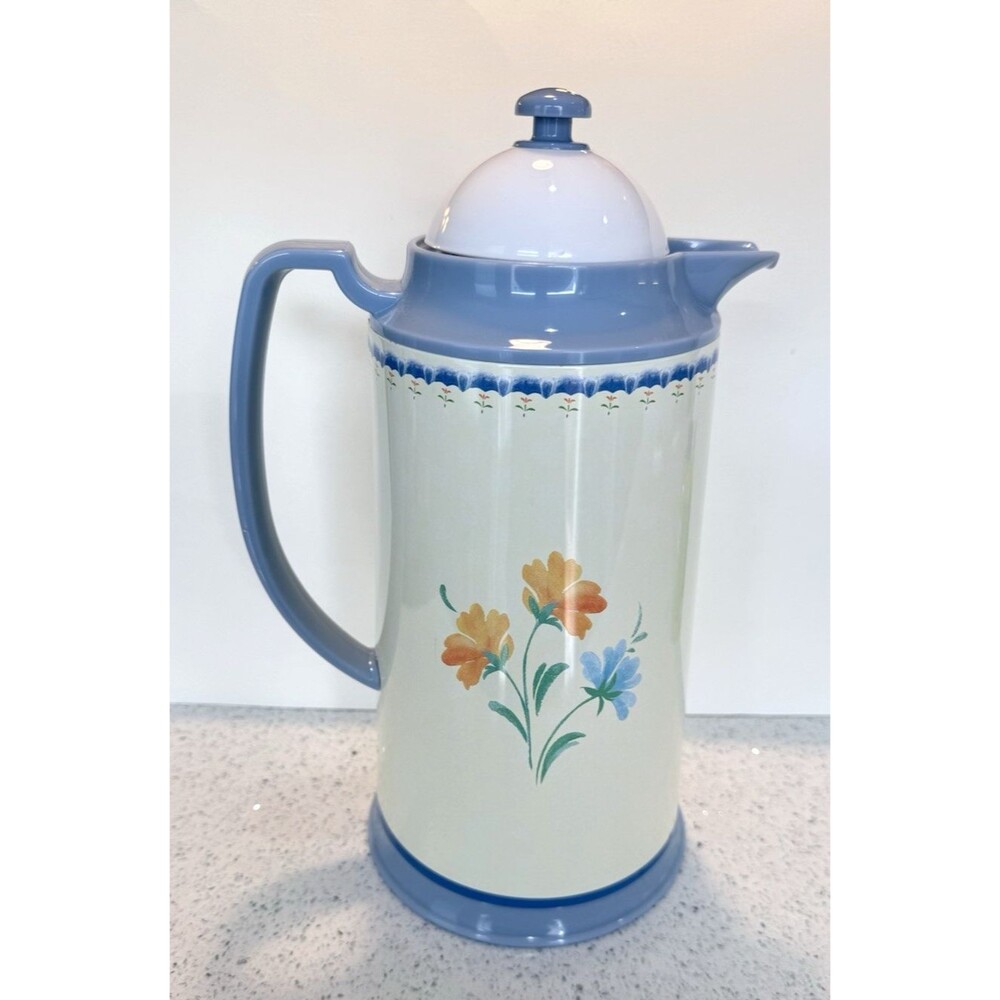 Vtg Lenox Provencal Garden Thermos Floral Coffee Carafe Tea Pitcher Grandmacore